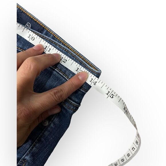 AG Adriano Goldschmied Jeans Blue Stevie Cuff Slim Straight Med Wash - Size 25 - Picture 6 of 9